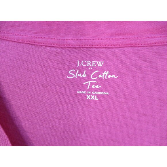J.Crew Slub Cotton Tee Pink V-Neck T-Shirt XXL - Picture 3 of 7